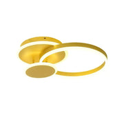 LED luster s diaľkovým ovládaním Lyra, 102 W, 2 kruhy, DAISY, Brushed GOLD, COLD/HOT/NEUTRAL LIGHT