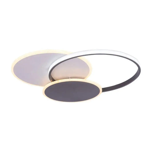 LED luster s diaľkovým ovládaním MENSA, 144W, biela s čiernou, akrylovou, Daisy