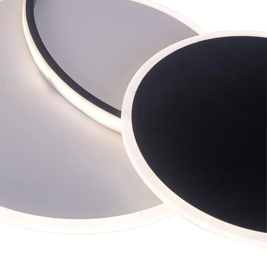 LED luster s diaľkovým ovládaním MENSA, 144W, biela s čiernou, akrylovou, Daisy