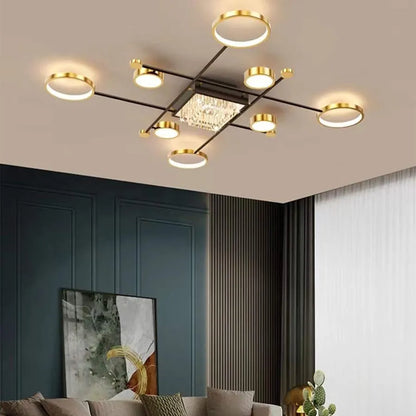 LED luster s 168 W MISEL DISTOBIL COLLEGE, BLACK GOLD