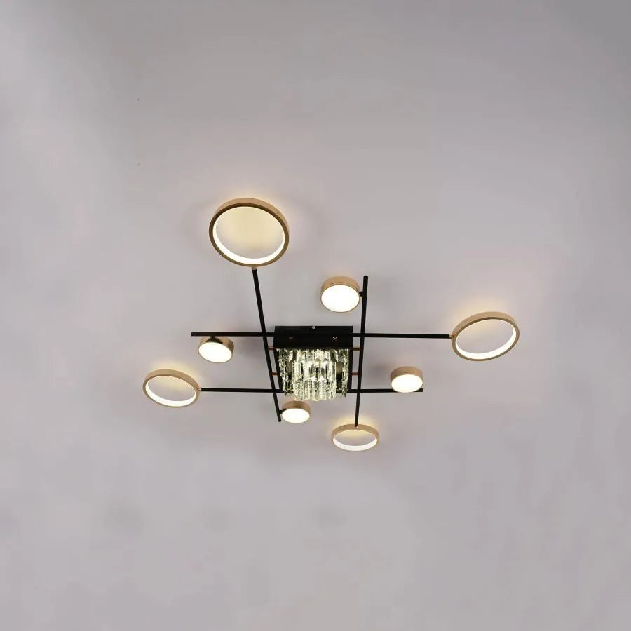 LED luster s 168 W MISEL DISTOBIL COLLEGE, BLACK GOLD