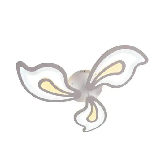 LED luster s nádherným diaľkovým ovládaním, 68 W, 3 okvetné lístky, studené/horúce/neutrálne svetlo, nestabilné, biele