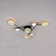 LED túžba s diaľkovým ovládaním Nazira 138W, čierne zlato