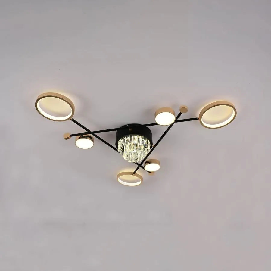 LED túžba s diaľkovým ovládaním Nazira 138W, čierne zlato