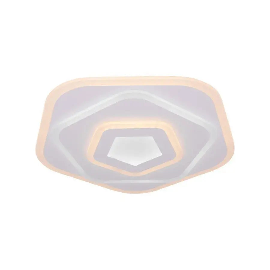 LED lud s diaľkovým ovládaním Pentagonu, 59 W, studené/horúce/neutrálne svetlo, biele