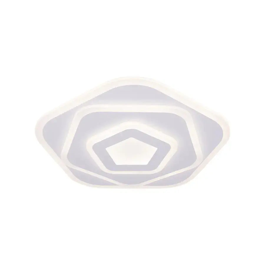 LED lud s diaľkovým ovládaním Pentagonu, 59 W, studené/horúce/neutrálne svetlo, biele