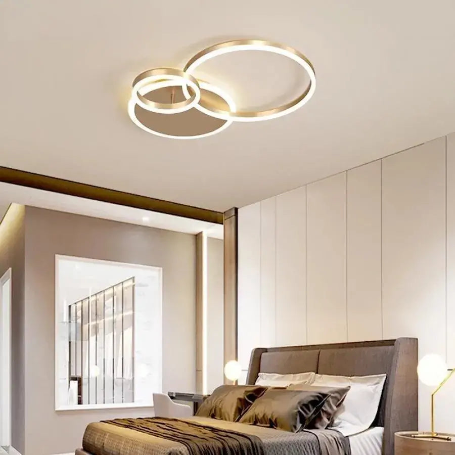 LED luster s diaľkovým ovládaním Rilia, 100 W, SMOLNÁ, biela so zlatom