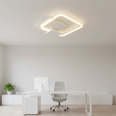 LED luster s diaľkovým ovládaním ANEMONA 75W, 3 štvorce, studené/teplé/neutrálne svetlo, stmievateľné, biela