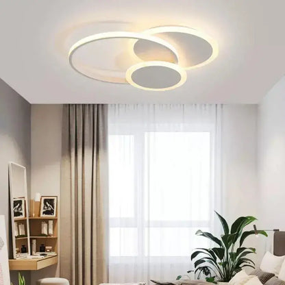 LED luster so silvianskym diaľkovým ovládaním s 3 kruhmi 58 W Cold/Hot/White Neutrál biela
