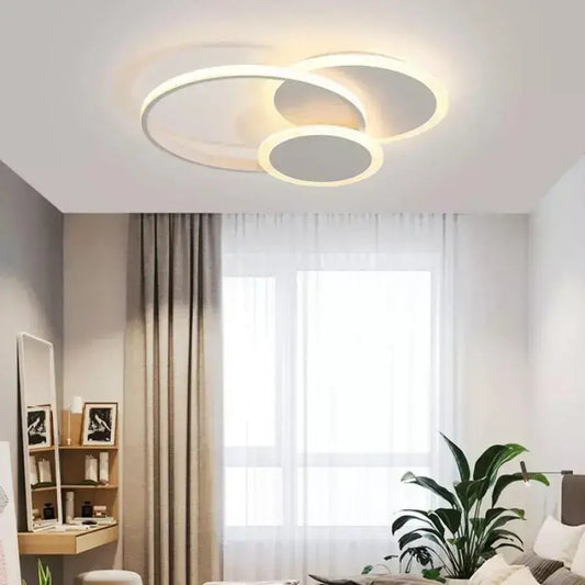 LED luster so silvianskym diaľkovým ovládaním s 3 kruhmi 58 W Cold/Hot/White Neutrál biela