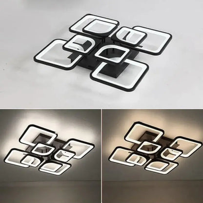 LED túžba s diaľkovým ovládaním Siony, 192 W, SMOLNÁ, ČIERNA
