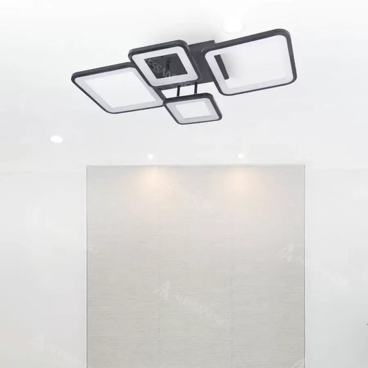 LED luster s diaľkovým ovládaním SVANA, 128W, SMOLNÁ, BLACK