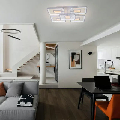 LED luster s diaľkovým ovládaním Tiana, 107W, biela, akrylová, nestabilná