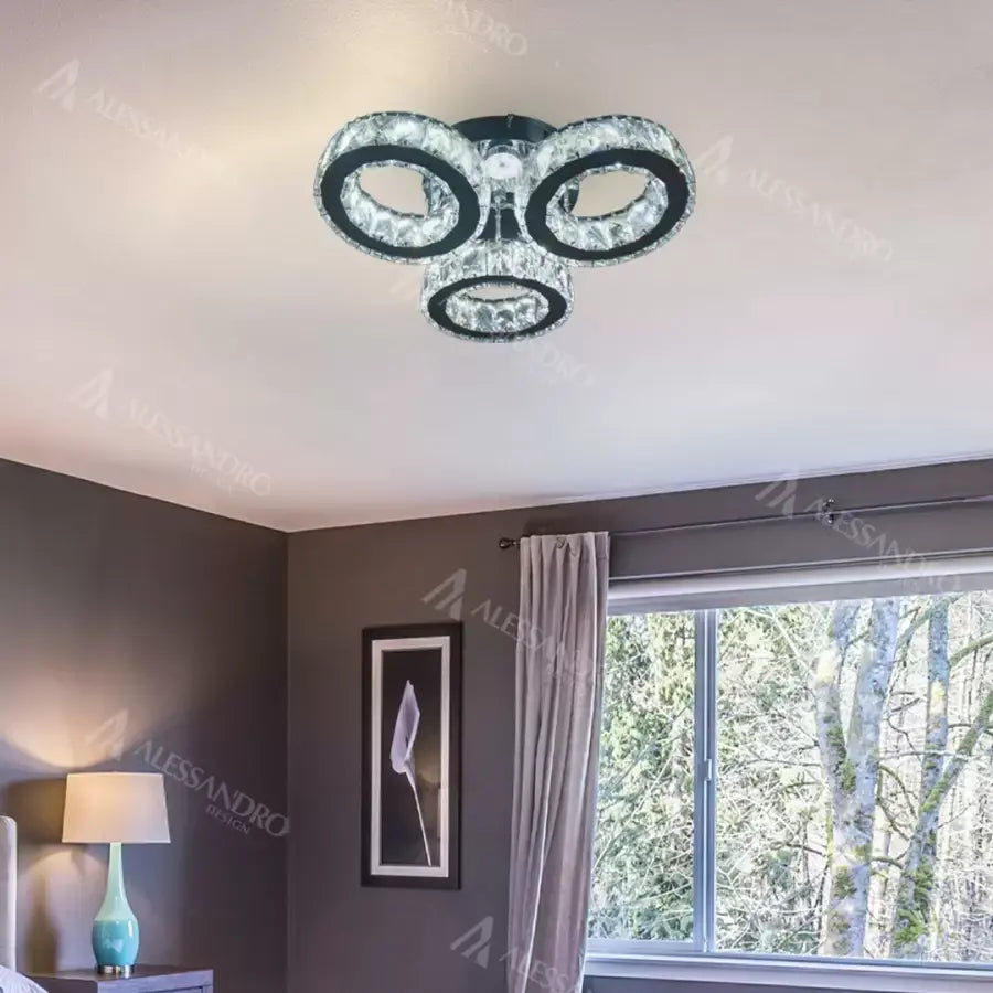 LIST LED kryštál s diaľkovým ovládaním Timothy 30W SMOBILA SILVER