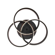 LED Vektorový vír, 96 W, kovové, diamteru 40 cm, čierna, diaľková, studená/teplá/neutrálna svetlo