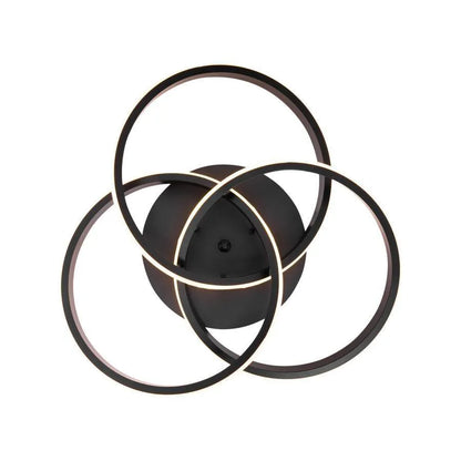 LED Vektorový vír, 96 W, kovové, diamteru 40 cm, čierna, diaľková, studená/teplá/neutrálna svetlo