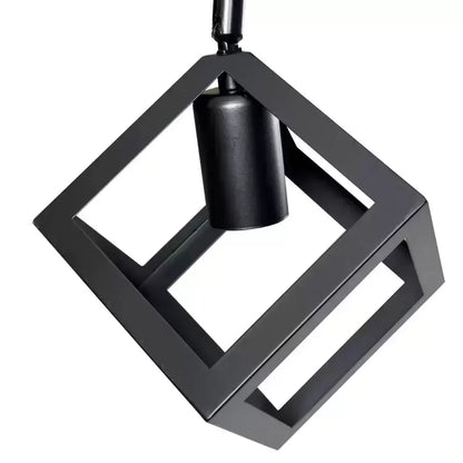 Lustra Cub Shape, Struktur Duo, 2xe27, čierny, kovový