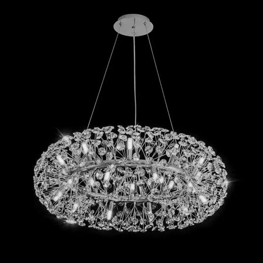 Krištáľovo luster minúta 12x G9, priemer 60 cm, lesklý chróm, nastaviteľná výška