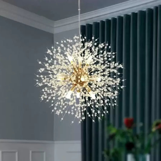 Schönbrunn Crystal Luster, 9x G9, priemer 49 cm, lesklé zlato, luxusné osvetlenie
