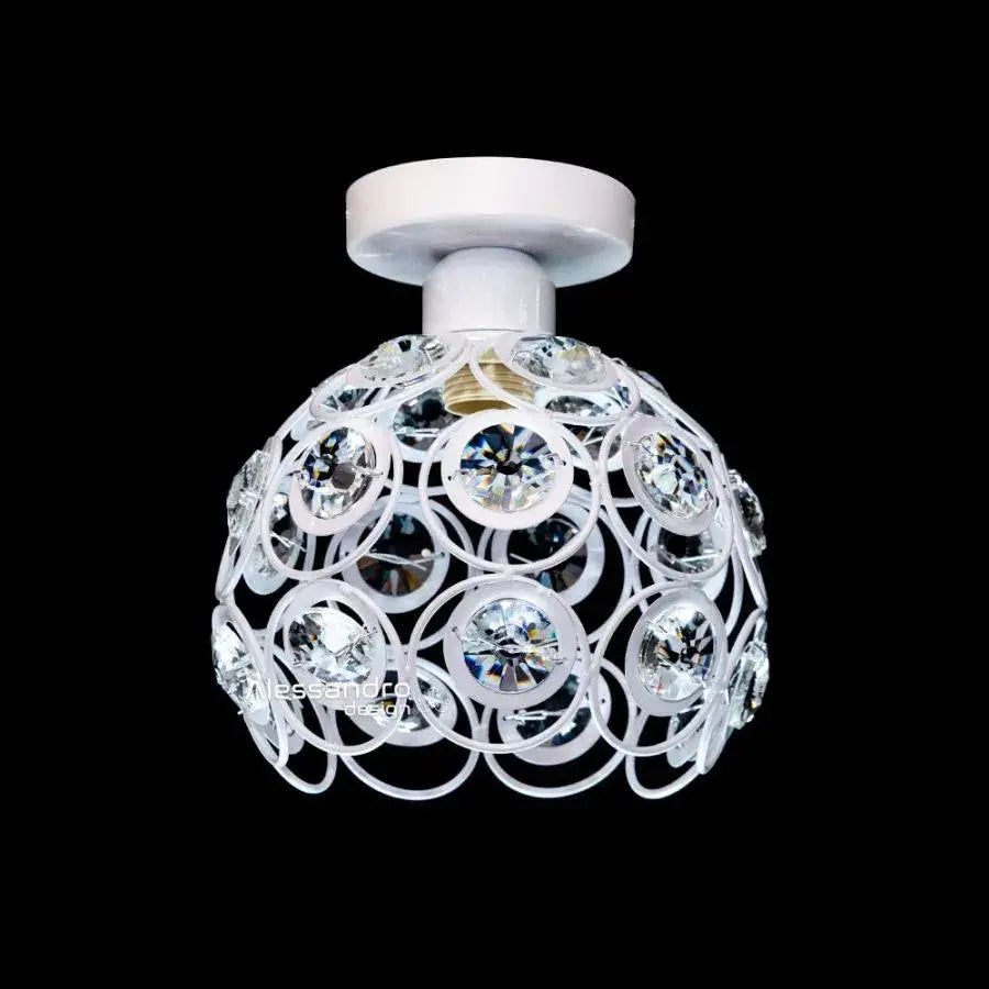 Luster Vera, 1*e27, biely, kov a kryštál