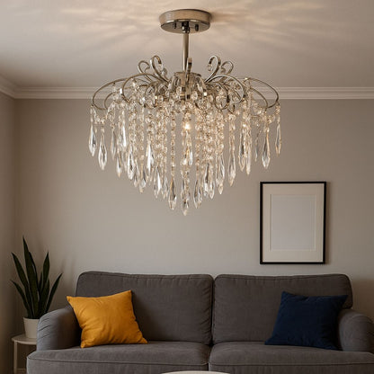 Cristal Luster Ego 5x E27, priemer 47 cm, lesklý chróm