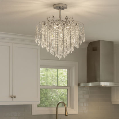 Cristal Luster Ego 5x E27, priemer 47 cm, lesklý chróm