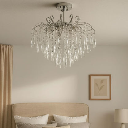 Cristal Luster Ego 5x E27, priemer 47 cm, lesklý chróm