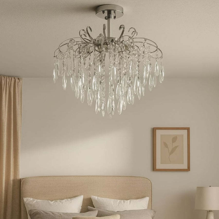 Cristal Luster Ego 5x E27, priemer 47 cm, lesklý chróm