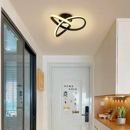 LED LED vrcholy nekonečné, 42 W, 2 kruhy, studené/horúce/neutrálne svetlo, čierna