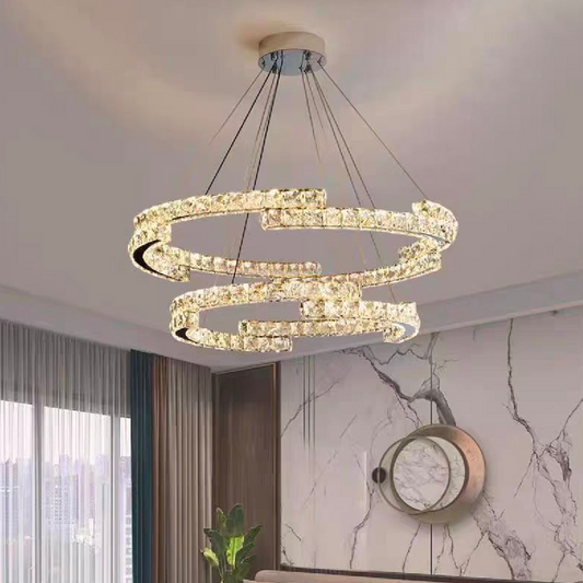 LED kryštál LULUS s 118 W Silver Latifah Diaľkovým ovládaním