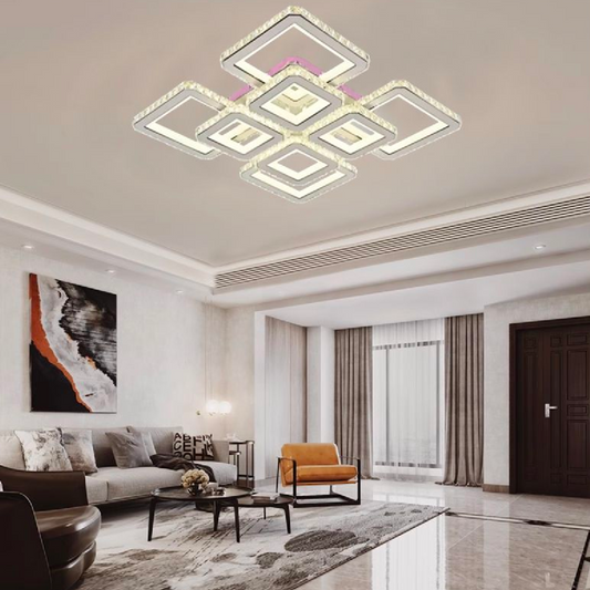 LED luster s diaľkovým ovládaním Leila, 362W, White, Daisy, RGB