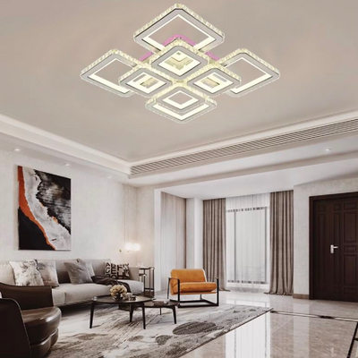 LED luster s diaľkovým ovládaním Leila, 362W, White, Daisy, RGB