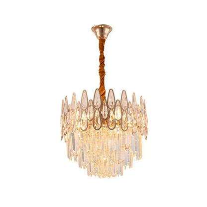 Krištáľovo luster Alhambra Petito 3x E14, 30 cm priemer, lesklé zlato, nastaviteľná výška