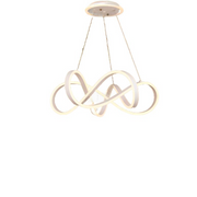 LED túžba zavesená s nekonečným halo, 138 W diaľkovým ovládaním, nastaviteľnou výškou, studenou/horúcou/neutrálnou svetlom, Daisy, biely