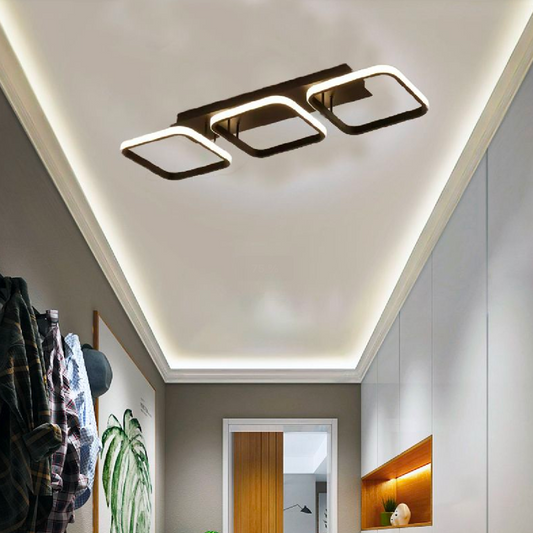 LED dióda Vertexová mriežka rovnobežná, 40 W, 3 štvorce studené/horúce/neutrálne svetlo, čierna