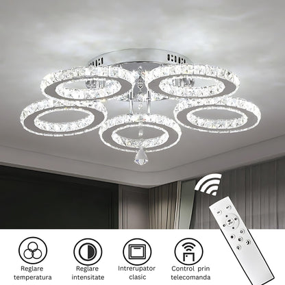 LED túžba s diaľkovým ovládaním a krištáľové anubis 61w