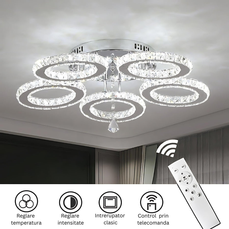 LED túžba s diaľkovým ovládaním a krištáľové anubis 61w