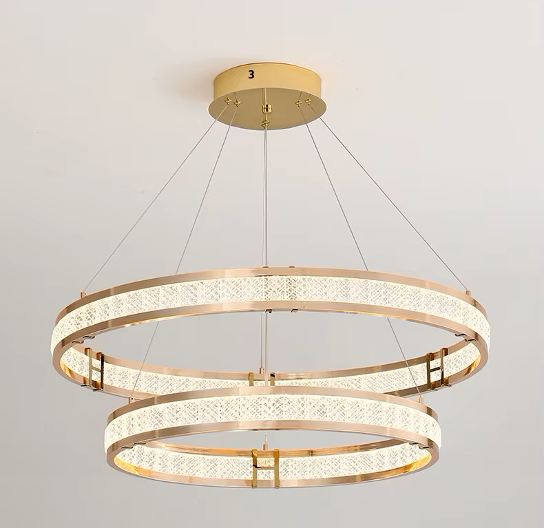 Candelabru Cristal, LINDERHOF Magno, 113W, Diametru 60cm, Lumina Rece/Calda/Neutra, Auriu, Inaltime Reglabila