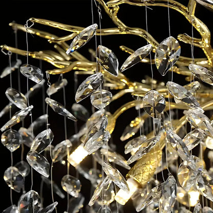 Crystal Luster Waltz Rhapsody, 9x G9, zlato, 60 cm, nastaviteľná výška