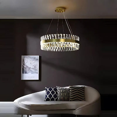 Giuseppe LED luster s diaľkovým ovládaním, Daisy, priemer 80 cm, zlato