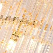 Candelabru Cristal VERSAILLES Culmino E14, Diametru 60cm, Auriu Lucios si Negru, Inaltime Reglabila