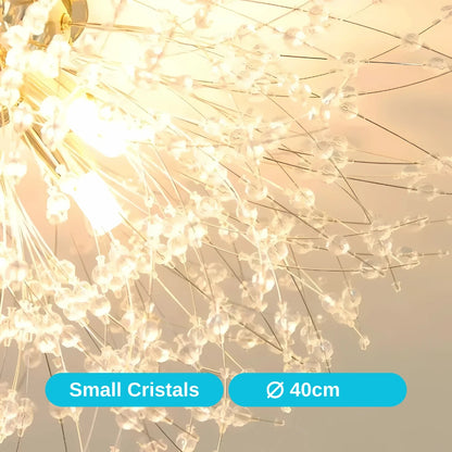 Crystal Luster Rondo Vivace, 5x G9, 38 cm, zlato