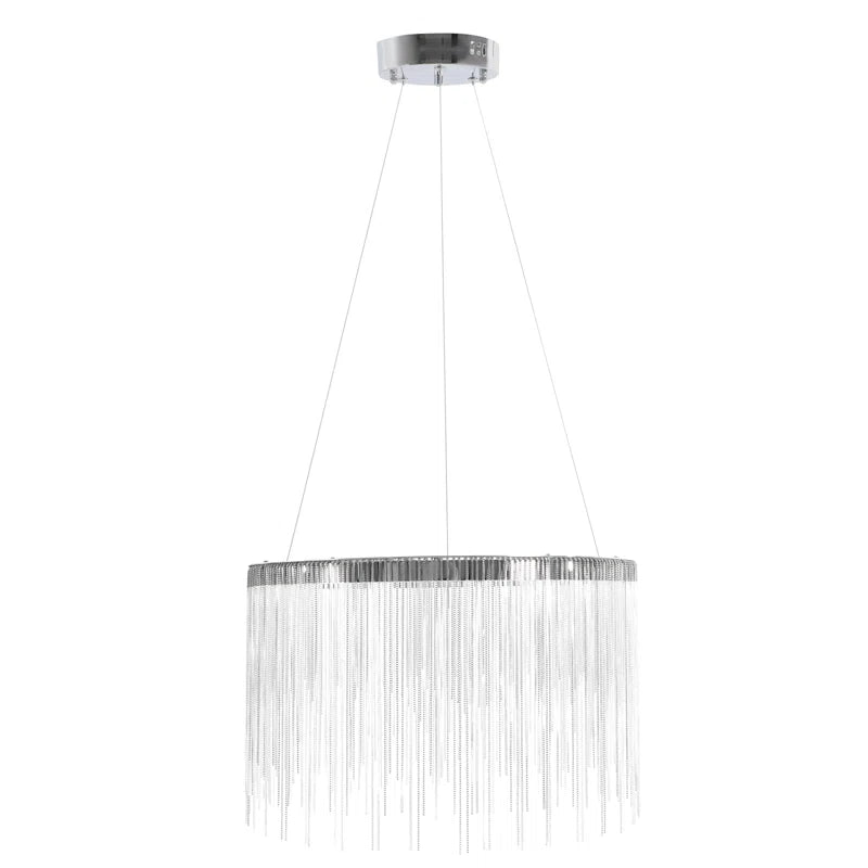 Vedený luster Tobias s diaľkovým ovládaním, Beotal, priemer 50 cm, chróm