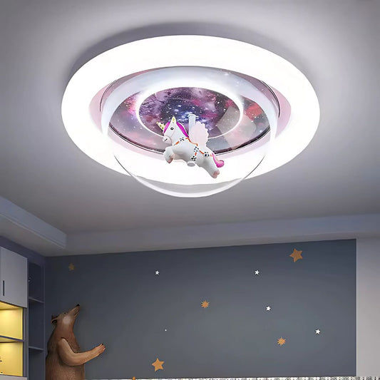 LED luster UNICORN, 104W, studené/teplé/neutrálne svetlo, ružový