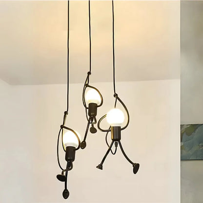 Lustra MODERNA, tip Pendul, FUNTASIA, Figurina, 3xE27, Inaltime Reglabila, Negru