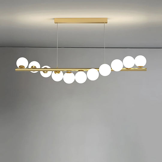 Halový luster LOFT, 11x G9, zlatá biela, kov, nastaviteľná výška, elegantné moderné lustre Predvolený názov Alessandro Design