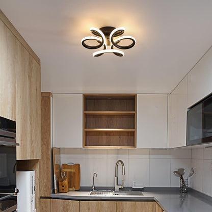 LED LED vrchol Helix, 44 W, vlnité, studené/horúce/neutrálne svetlo, čierne