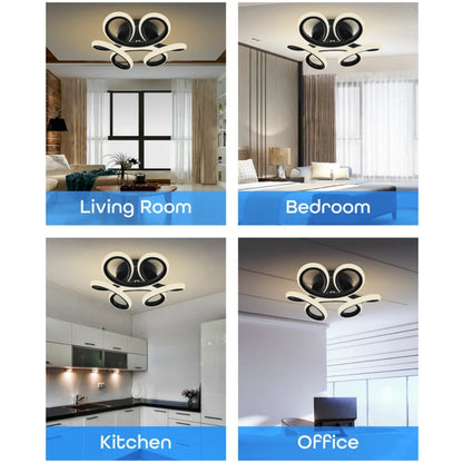 LED LED vrchol Helix, 44 W, vlnité, studené/horúce/neutrálne svetlo, čierne