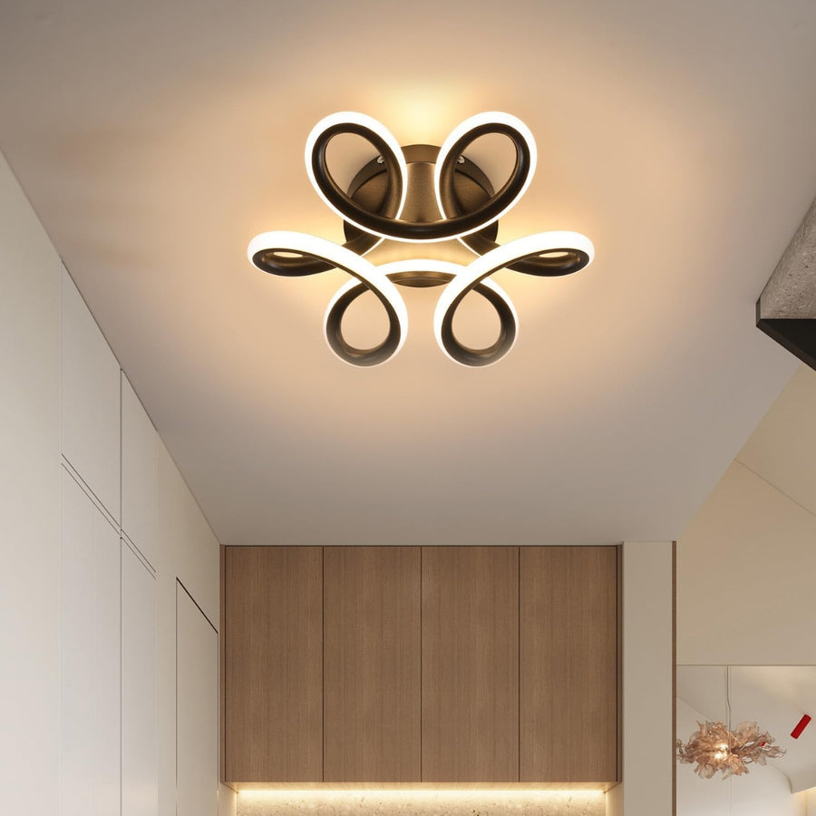 LED LED vrchol Helix, 44 W, vlnité, studené/horúce/neutrálne svetlo, čierne