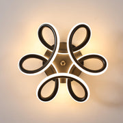 LED LED vrchol Helix, 44 W, vlnité, studené/horúce/neutrálne svetlo, čierne